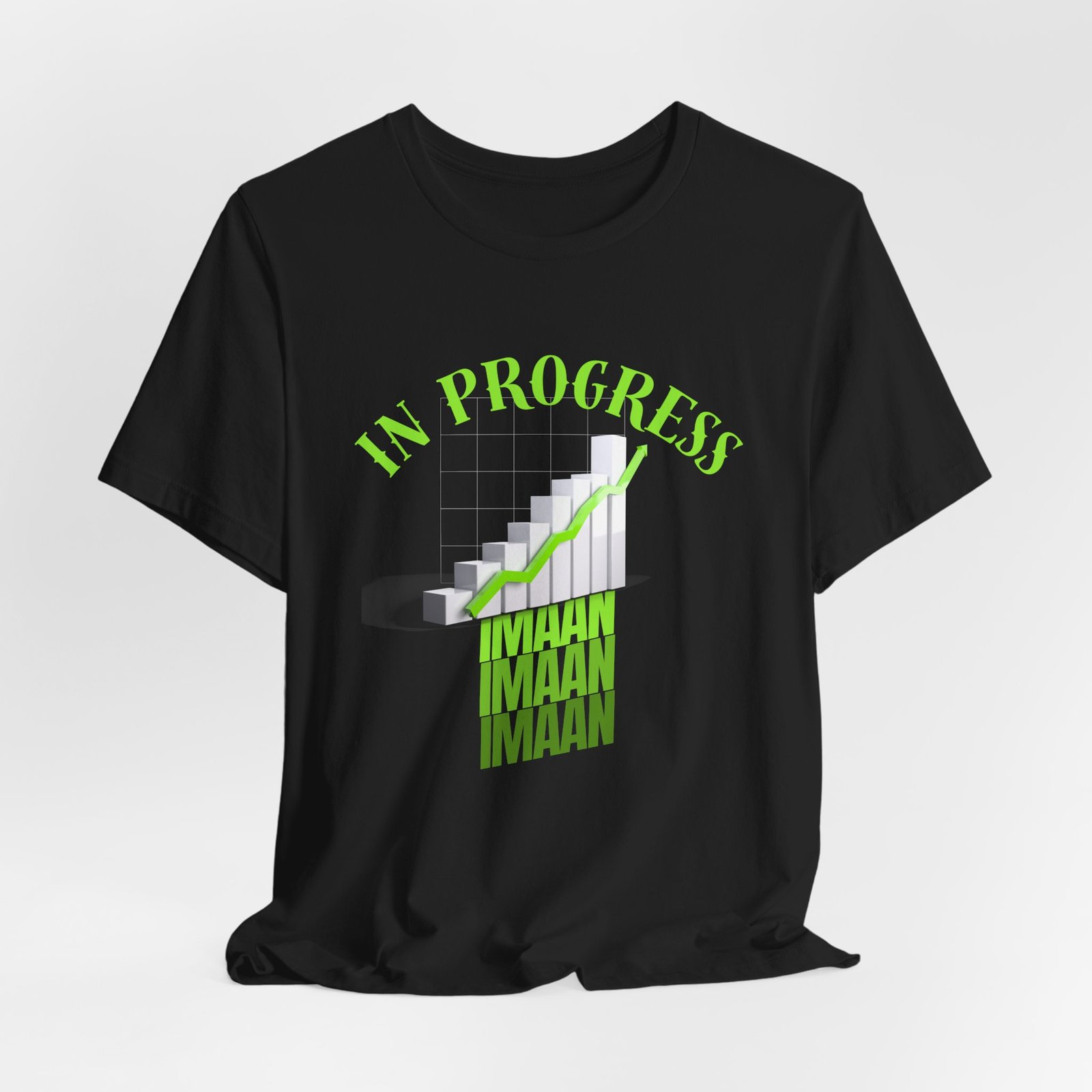 1976900545311875999_2048.jpeg Imaan In Progress Graph Tee | Motivational Progress Chart T-Shirt - Image 1